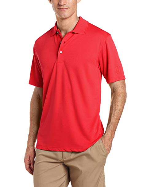 PGA TOUR Men's Short Sleeve Airflux Solid Polo Shirt