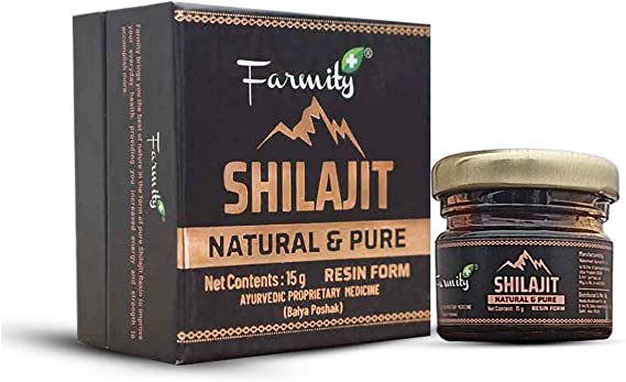 Farmity Natural & Pure Raw Shilajit/Shilajeet Ayurvedic Resin | Supports Strength, Stamina, Energy for Men & Women– 15 gm (Pack of 1)