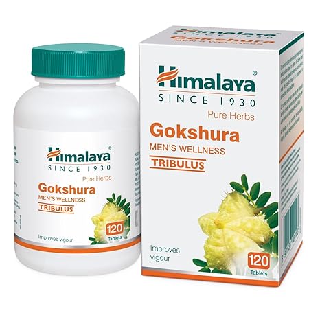 Himalaya Gokshura Men's Wellness Tablets, 120 Tablets|Tribulus| Improves vigour