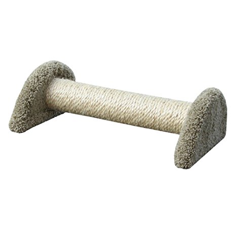 Molly and Friends 20" Horizontal Sisal Wrapped Scratching Post with Carpeted End-Pieces