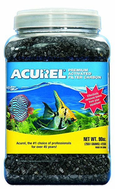 Acurel LLC Premium Activated Filter Carbon Aquarium and Pond Filter Accessory, 90-Ounce