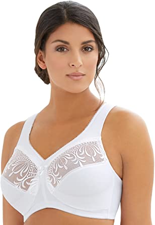 Glamorise Women's Plus Size MagicLift Full Fugure Embroidered Wirefree Bra #1016