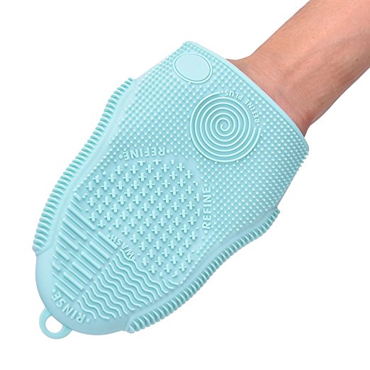 Great Deal Silicone Makeup Brush Cleaning Glove Cosmetic Washing Tool