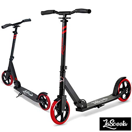 Lascoota Scooters for Kids 8 Years and up - Featuring Quick-Release Folding System - Dual Suspension System   Scooter Shoulder Strap 7.9" Big Wheels Great Scooters for Adults and Teens