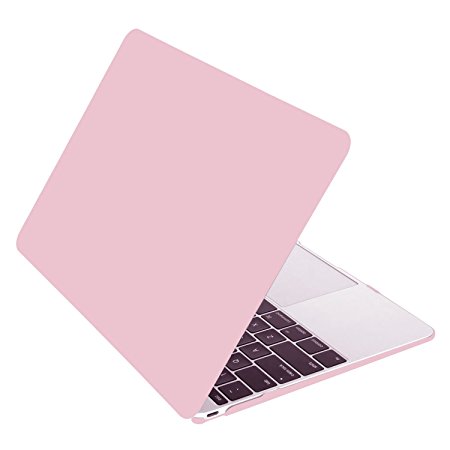 Mosiso Plastic Hard Case for Macbook 12 Inch with Retina Display Model A1534, Rose quartz