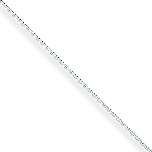 10K Gold Wg .5mm Diamond Cut Cable Chain Necklace Jewelry 18"