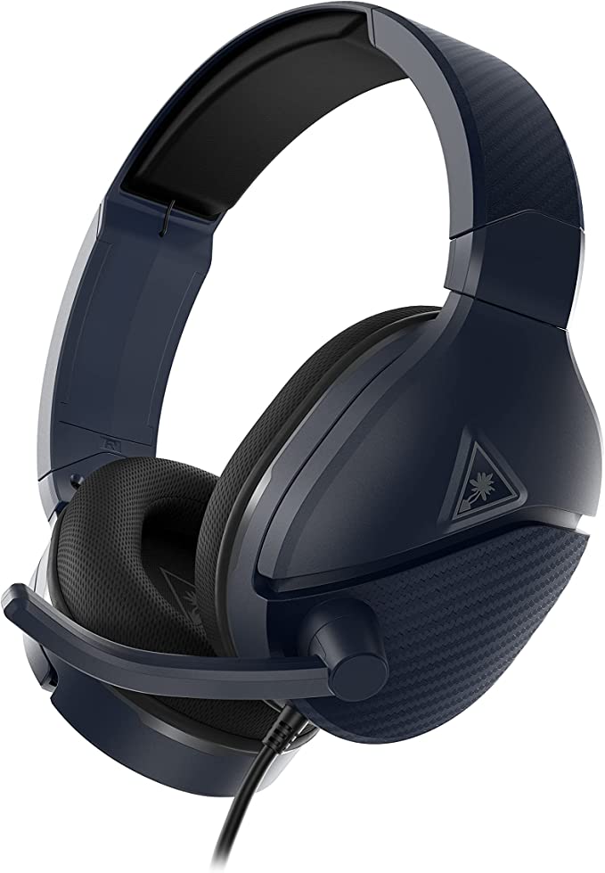 Turtle Beach Recon 200 Gen 2 Blu Scuro Cuffie Gaming Amplificate - PS5, PS4, Xbox Series X|S, Xbox One, Nintendo Switch e PC, Nero