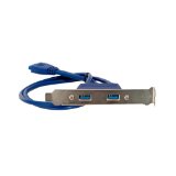 Kingwin Two Port USB 30 Bracket Cable with Built-In 20-Pin Header KW-PCI2USB3