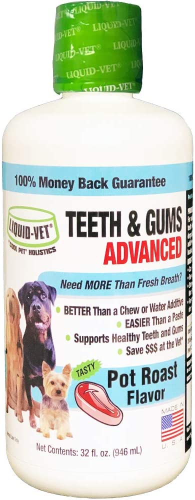 Liquid-Vet Advanced Teeth & Gums Supplements for Dogs | Dental Care for Dogs | Oral Mouth Care | Tartar   Plaque   Gingivitis