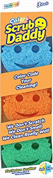 Scrub Daddy - Original Temperature Controlled Colored Scrubber - Scratch-Free & Odor Resistant - 3 Count