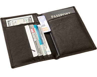 Venko's - Faux Leather Passport Holder - RFID Passport Case/Passport Cover in a Gift Box