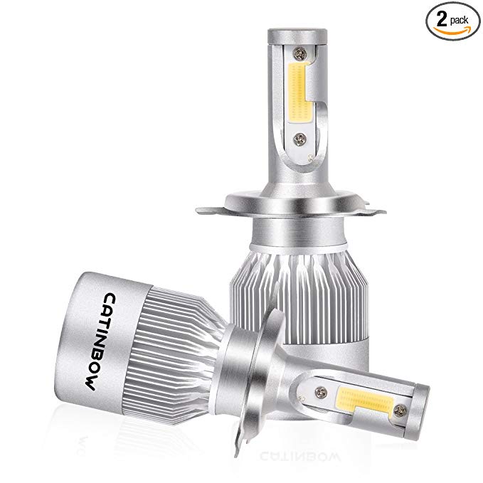 Catinbow LED Headlight Bulbs H4/9003/HB2 High/Low Beam 80W 8000LM LED 9003 Headlight Bulb Conversion Kit 6000K White - Pair