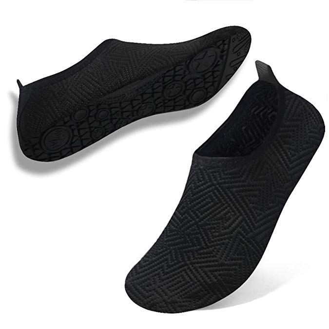 Womens Mens Water Shoes Swim Shoes Water Sock Quick Dry Slip-on Barefoot Soft for Outdoor Beach Swim Surf Yoga Exercise with Water Sports Shoes Indoor Shoes for Men Women