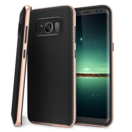 Galaxy S8 Plus Case, BASSTOP PREMIUM BUMPER Style Dual Layer Premium Case Slim Fit Heavy Duty Protective Cover for Samsung Galaxy S8 Plus 6.2 inch (Rosegold)