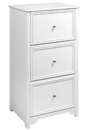 Oxford File Cabinet, 3-DRAWER, WHITE