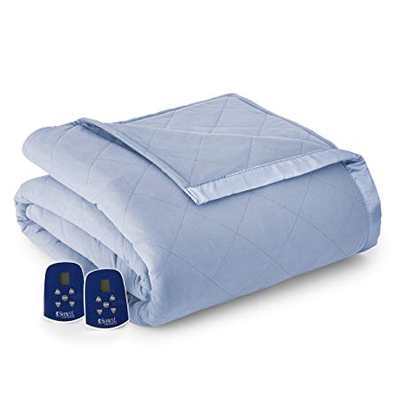 Shavel Home Products Thermee Electric Blanket, English Blue, Twin