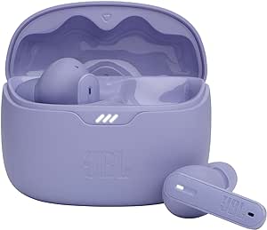 JBL Tune Beam - True Wireless Active Noise Cancelling with Smart Ambient Earbuds, Bluetooth 5.3, 4-Mic Technology for Crisp, Clear Calls, Up to 48 Hours of Battery Life (Purple)