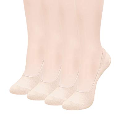 Women's No Show Socks 4 Pairs - Best Low Cut Cotton Socks by Sockspree