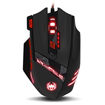 Jeecoo Zelotes 9200 DPI 8 Buttons LED Optical Ergonomic MMO Gaming Mouse for Gamer/laptop/PC