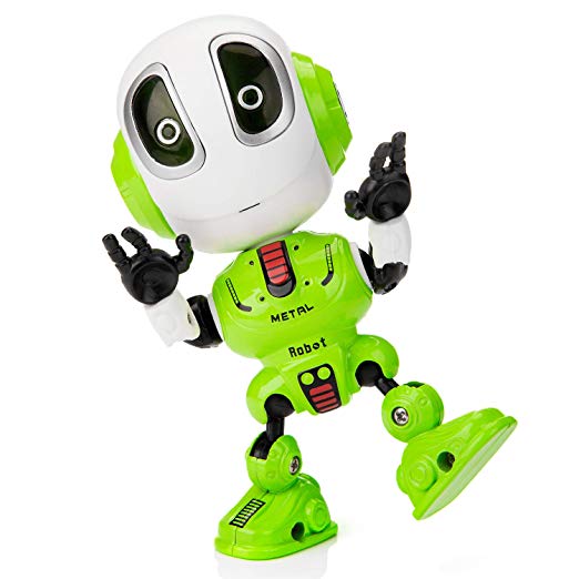 Sopu Talking Robot Toys Repeats What You Say Kids Robot Toy Metal Body Robot with Repeats Your Voice, Colorful Flashing Lights and Cool Sounds Robot Interactive Toy for Boys and Girls Gift (Green)