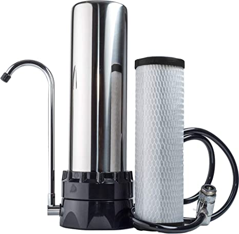 The Stainless Steel Countertop Lead Reduction Water Purifier Filter (.5 Micron Carbon Block)