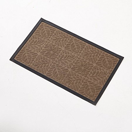 Amagebeli 18" X 30" Outdoor Doormats Outside for Front Door , Red Leaves Floral Rectangular Doormat , Non-Slip Brown Rug , Entrance Carpet , Rubber Patio Blocks Floor Mats