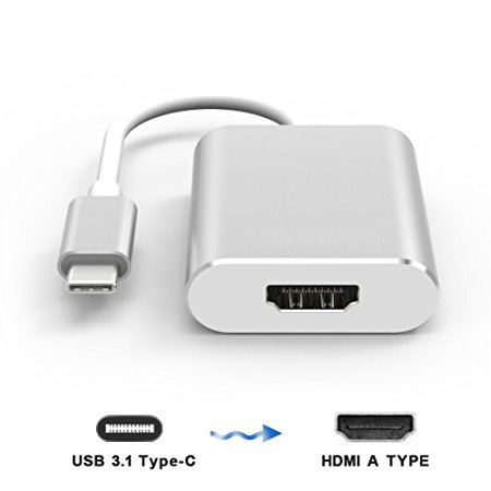 USB Type C to HDMI, 4K 30HZ USB 3.1 Male to Female Type C(USB-C) to HDMI Cable/Adapter for Samsung Galaxy S8/S8 Plus/Note 8, 2017/2016 MacBook Pro, MacBook, iMac, Chromebook Pixel,Dell XPS 15