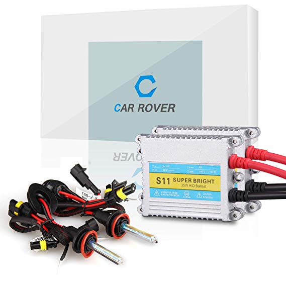 Car Rover H11 H9 H8 8000K HID Xenon Bulbs Conversion Kit (Iceberg Blue) - 2 Year Warranty