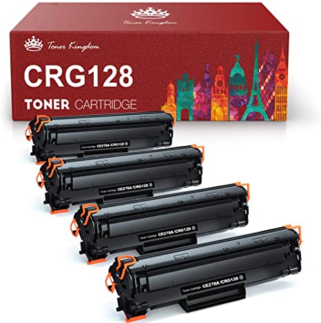 Toner Kingdom Compatible Toner Cartridge Replacement for Canon 128 CRG-128 3500B001AA ImageCLASS D530 D550 MF4570DN MF4770N MF4412 MF4420n MF4890DW MF4880DW MF4550 LBP6200d Printer(Black, 4 Pack)