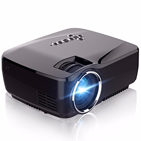 WiFi Projector,ELEGIANT 1200 Lumens Wireless Mini LED Video Projector Support 1080P VGA USB SD AV HDMI Miracast Airplay for Home Theater Movie Video Games