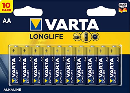 Varta Longlife - Pack of 10 AA alkaline batteries LR06