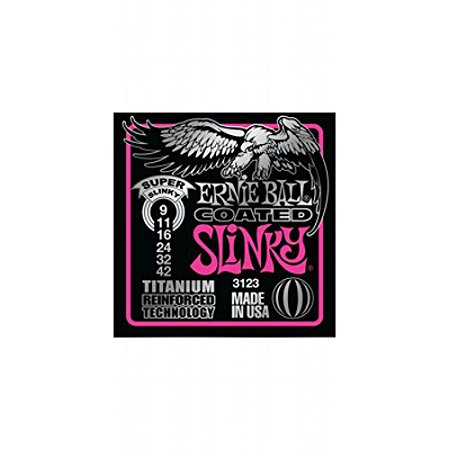 COATED Ernie Ball Super Slinky Strings with Titanium Technolgy