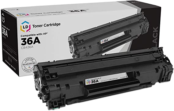 LD Compatible Toner Cartridge Replacement for HP 36A CB436A (Black)