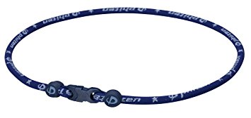 Phiten Titanium Necklace Star Star Necklace, Navy, 22