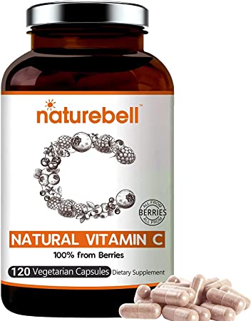 NatureBell Super Vitamin C from Fruits and Berries, 120 Vegetarian Capsules, Best Immune Vitamin to Supports Immune System and Antioxidant, Non-GMO and Vegan Friendly