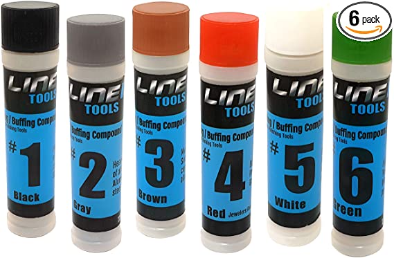 Buffing and Polishing Compound for Metal, Set of 6