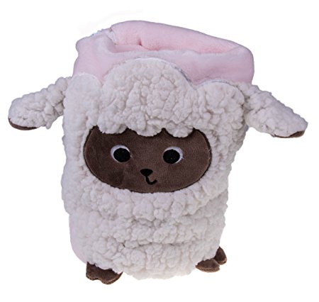 Premium Pretty Pink Toddler's Blanket with Soft Wooly Sheep Design