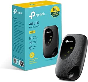 TP-Link M7010 4G  MiFi, Portable Travel WiFi, Low Cost Unlocked LTE-Advanced Cat4 Mobile WiFi Hotspot Dongle, 2000mAh battery, High Global Compatibility, Easy App Management