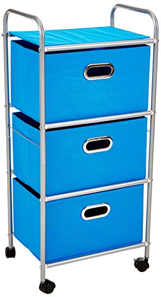 Honey-Can-Do CRT-02347 3 Drawer Rolling Cart Blue