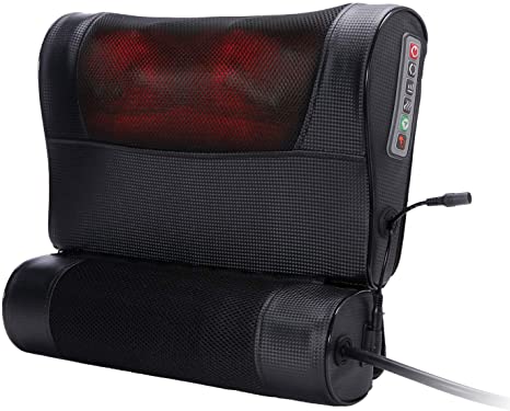 Back Massage Neck Massager Pillow with Heat Optional Relief Neck Pain Muscle Relaxation Body Massagers Pressure Points Shiatsu Tool Removable Multifunction Pillows Health Gift