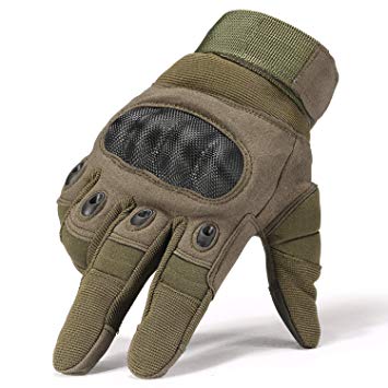 Fuyuanda Tactical Gloves Men`s Outdoor Full Finger Hard Knuckle Motorcycle Glove for Military Army Sporting Shooting Paintball Hunting Driving Riding Cycling Airsoft