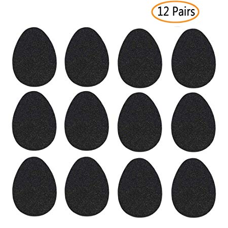 NeeQi 12 Pairs Anti-Slip Shoe Grips Self-Adhesive Rubber Non-Slip High-Heeled Shoes Sole Protector Pads Sticker