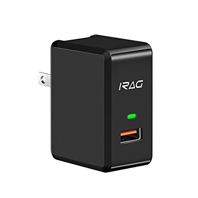 iRAG 18W Quick Charge 3.0 Home Wall Charger for iPhone 7 / 7 Plus / 6s / 6s Plus / 6 / 6 Plus / 5 / 5S, iPad, Samsung, Google, LG, HTC, Nexus, Motorola and more