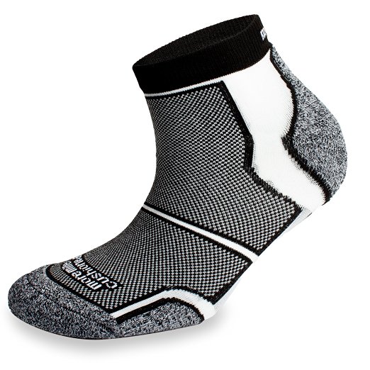 3 Pairs More Mile New York Cushioned Coolmax Sports Running Socks - Black