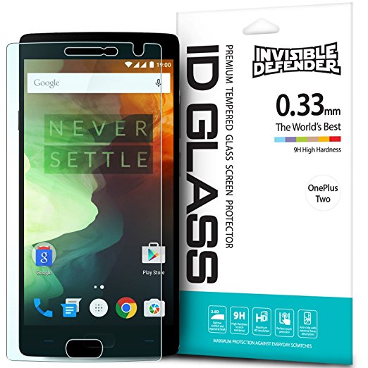 Oneplus 2 Screen Protector- Invisible Defender Glass [TEMPERED GLASS] The Ultimate Crystal Clear Shield for High Definition Quality, Super Strong Clear Protection, Anti-Scratch Technology for Oneplus 2 / Two