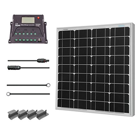 Renogy 50 Watt 12 Volt Monocrystalline Solar Starter Kit