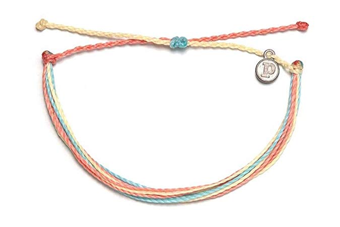 Pura Vida Jewelry Bracelets Bright Bracelet - 100% Waterproof and Handmade w/Coated Charm, Adjustable Band