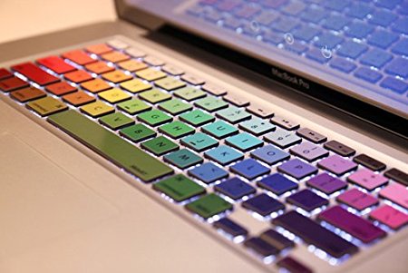 Crocodil Graphics - Rainbow Keyboard Stickers for MacBook Pro 13, 15, 17 and MacBook Air 13" Decal Humor Art Protector