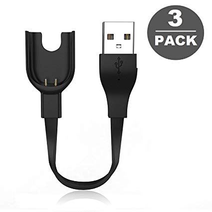 BlueBeach 3PCS Compatible USB Charging Cable Dock Charger Replacement for Xiaomi Mi Band 3 (Not Compatible with Mi Band 1/2)