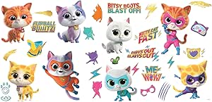 Disney Jr SuperKitties Peel and Stick Wall Decals by RoomMates, RMK5541SCS